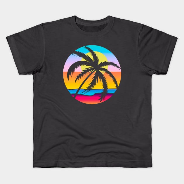 Sunrise Colors Kids T-Shirt by createe